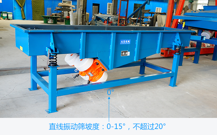  直線振動篩傾斜角度有區(qū)間，0°~15度